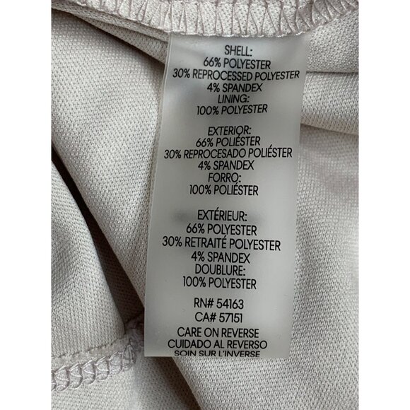 Calvin Klein Beige Flutter Sleeve Dress Size 14 RB10384 Latte Pleat Detail New - Picture 3 of 9